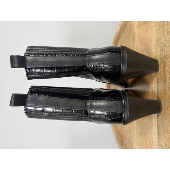 NWB H Halston Women's Charlotte Ankle Boots Black US Size 9 - Picture 7 of 11